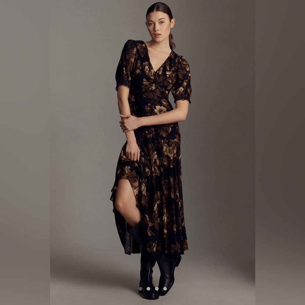 Reformation Evra Dress In Black & White Pattern， brand new, never worn, no flaws